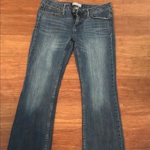 Bootcut, low rise jeans